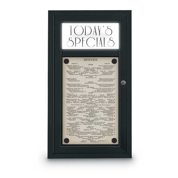 Sliding Door Indoor Enclosed Corkboard, 7
